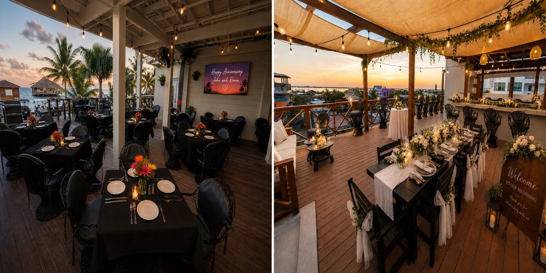 Private events at Sandbar in San Pedro, Belize