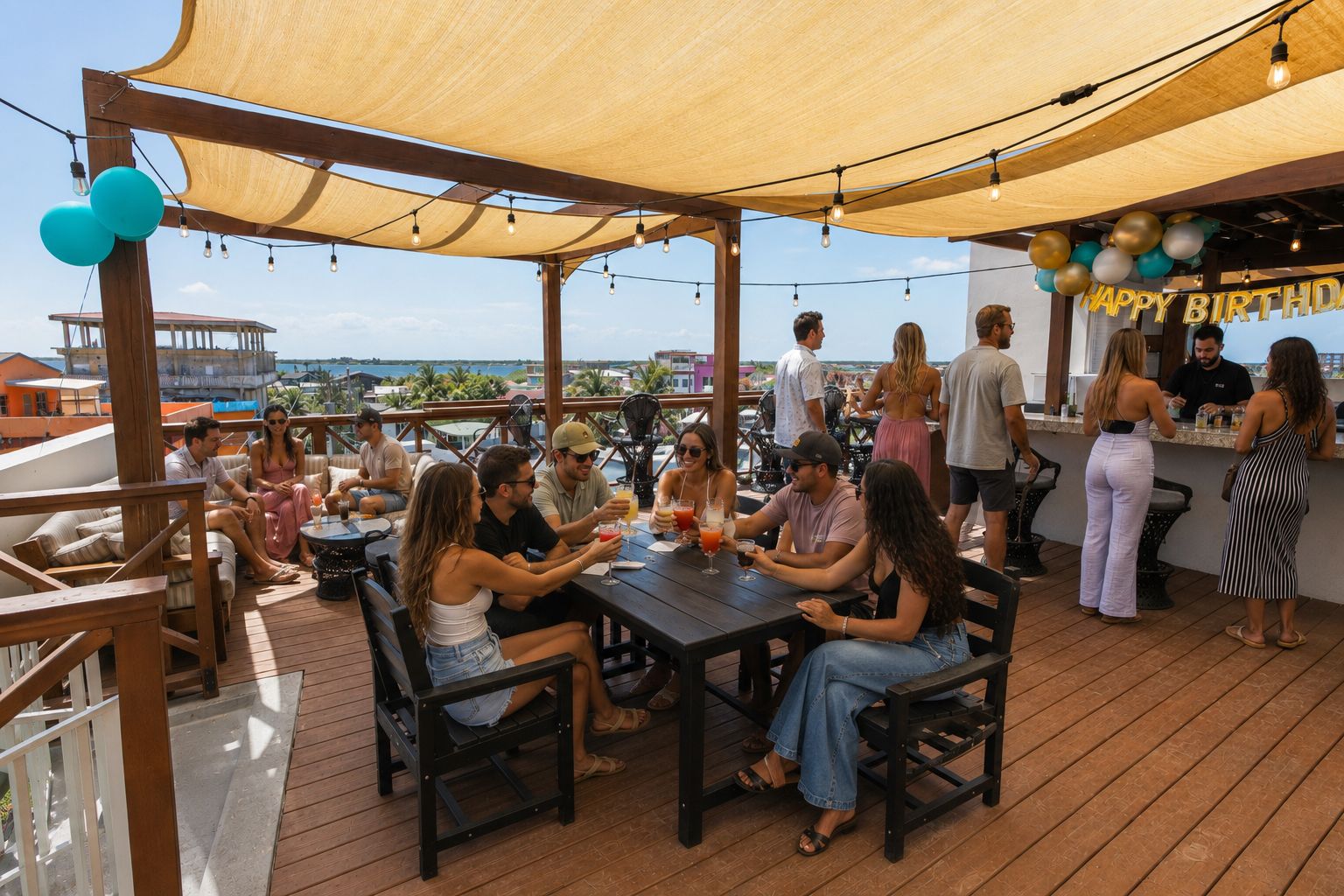 Family reunion at Sandbar