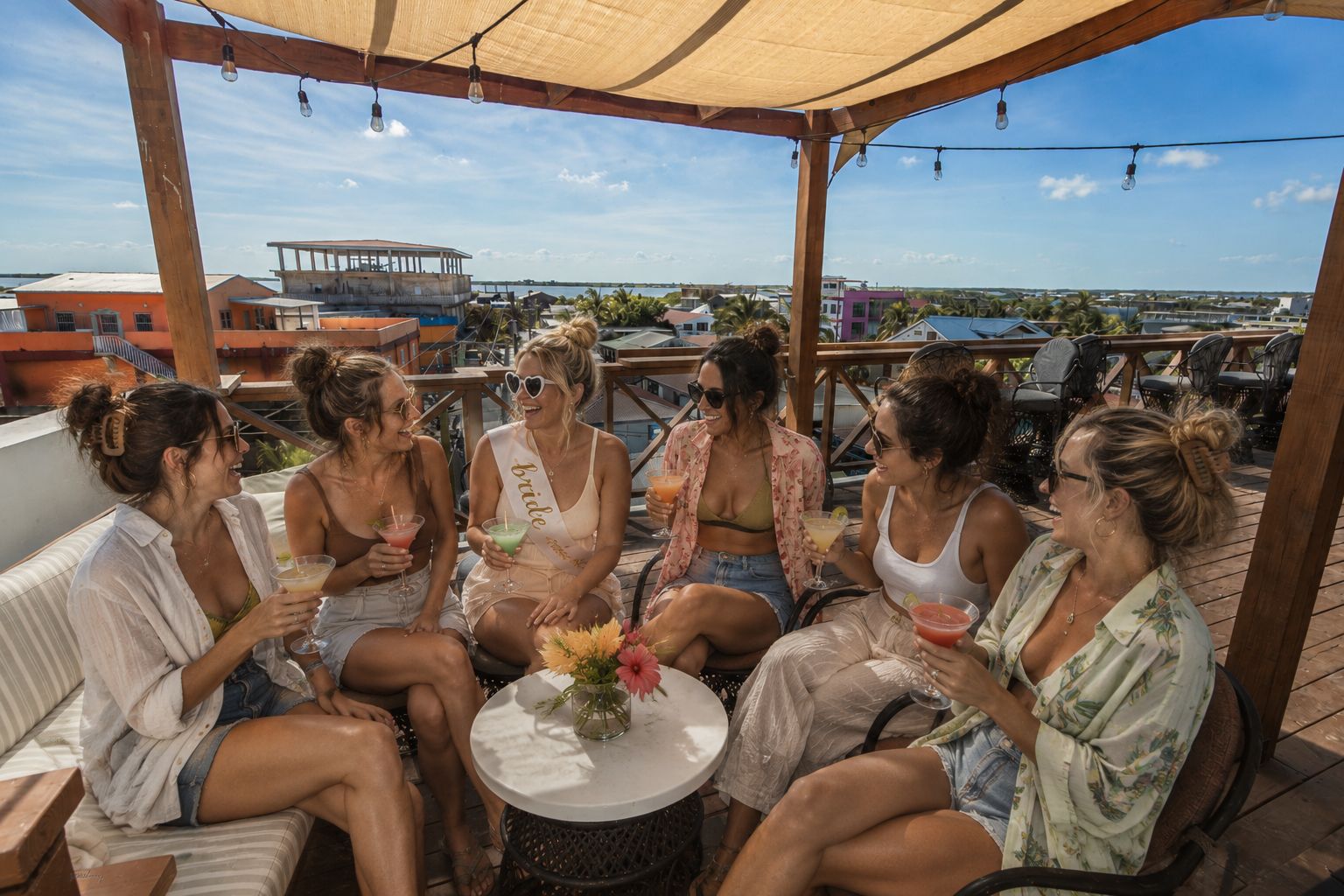 Wedding party at Sandbar