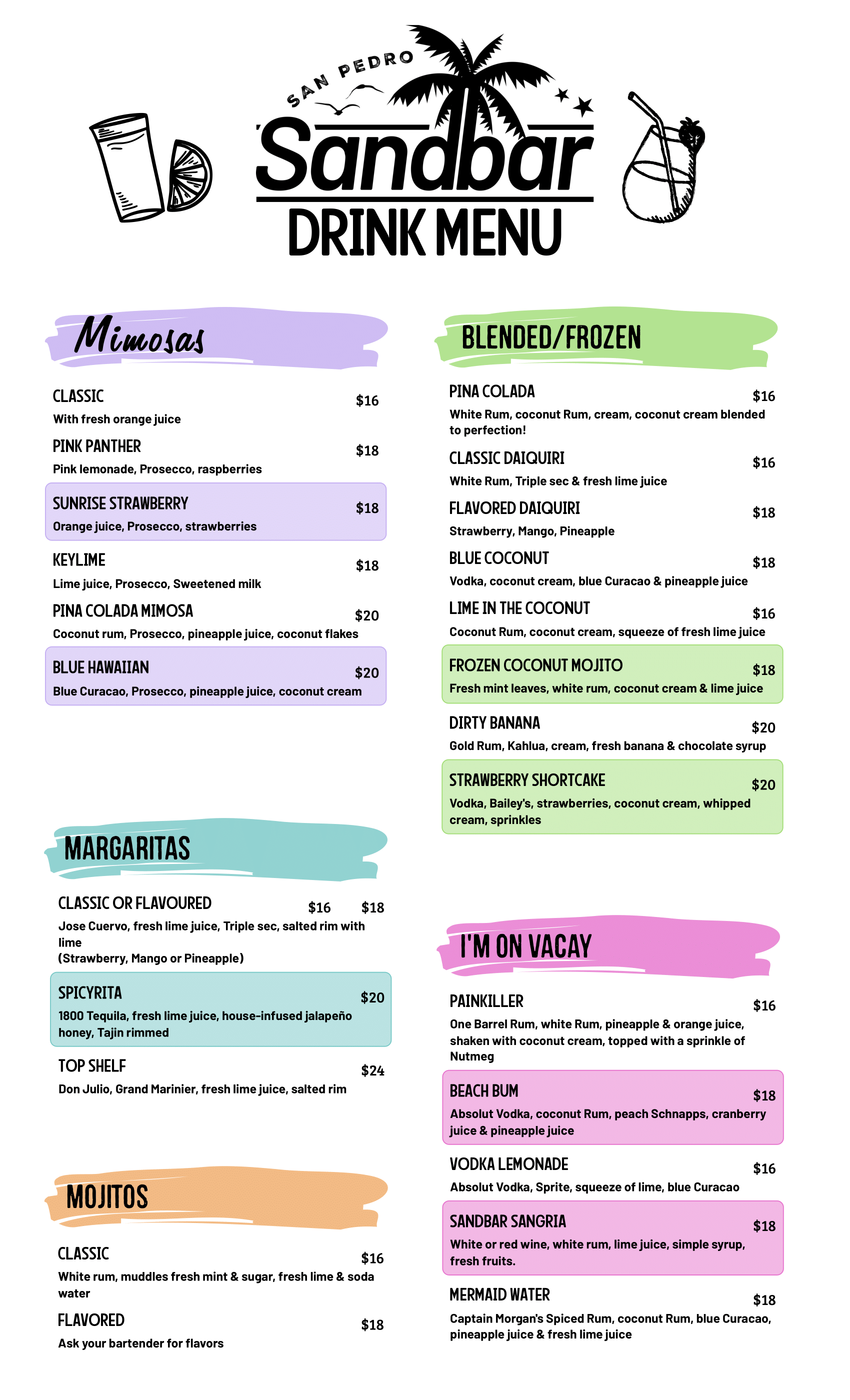 Drink Menu