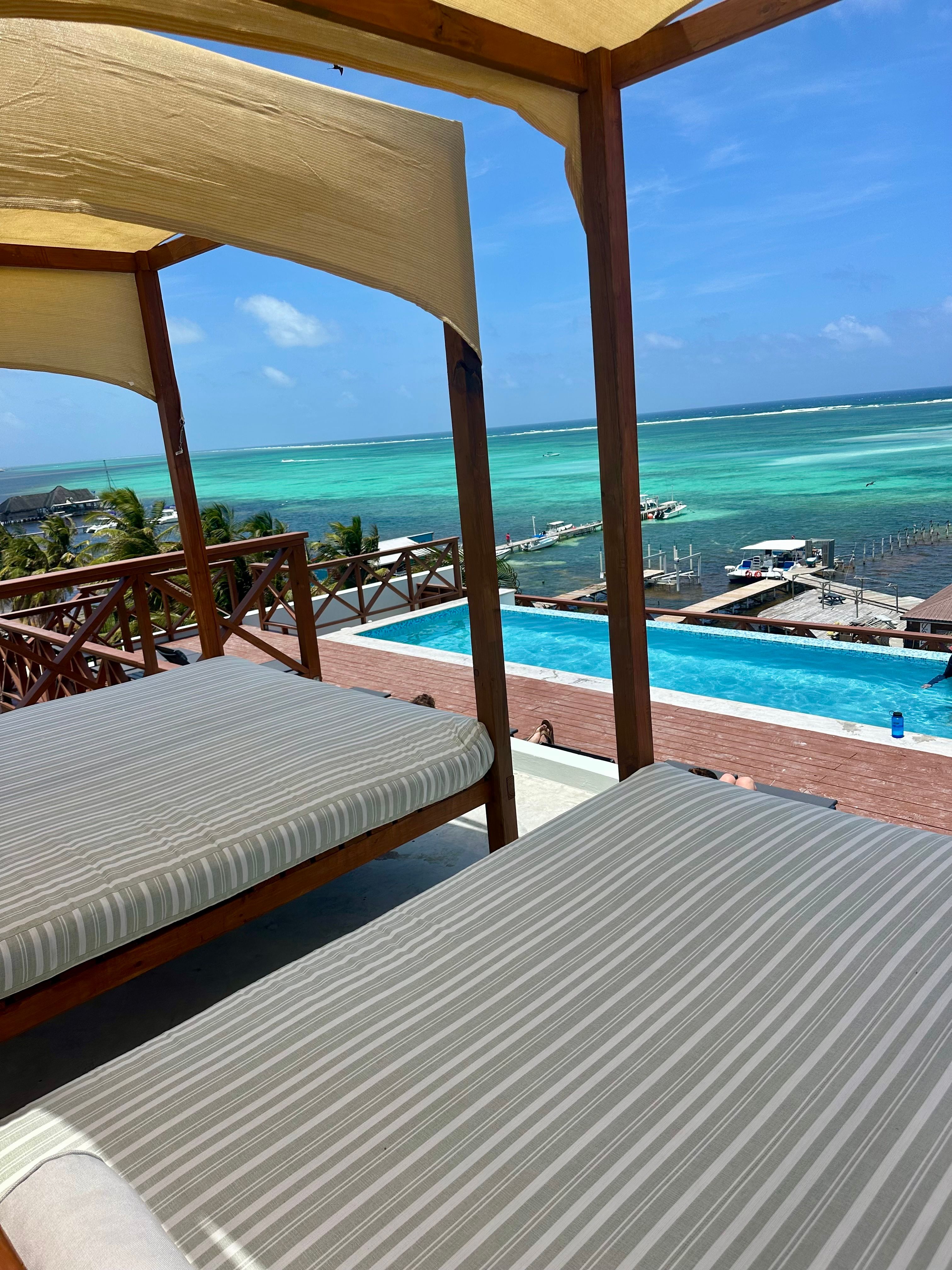 Cabana by the pool at Sandbar